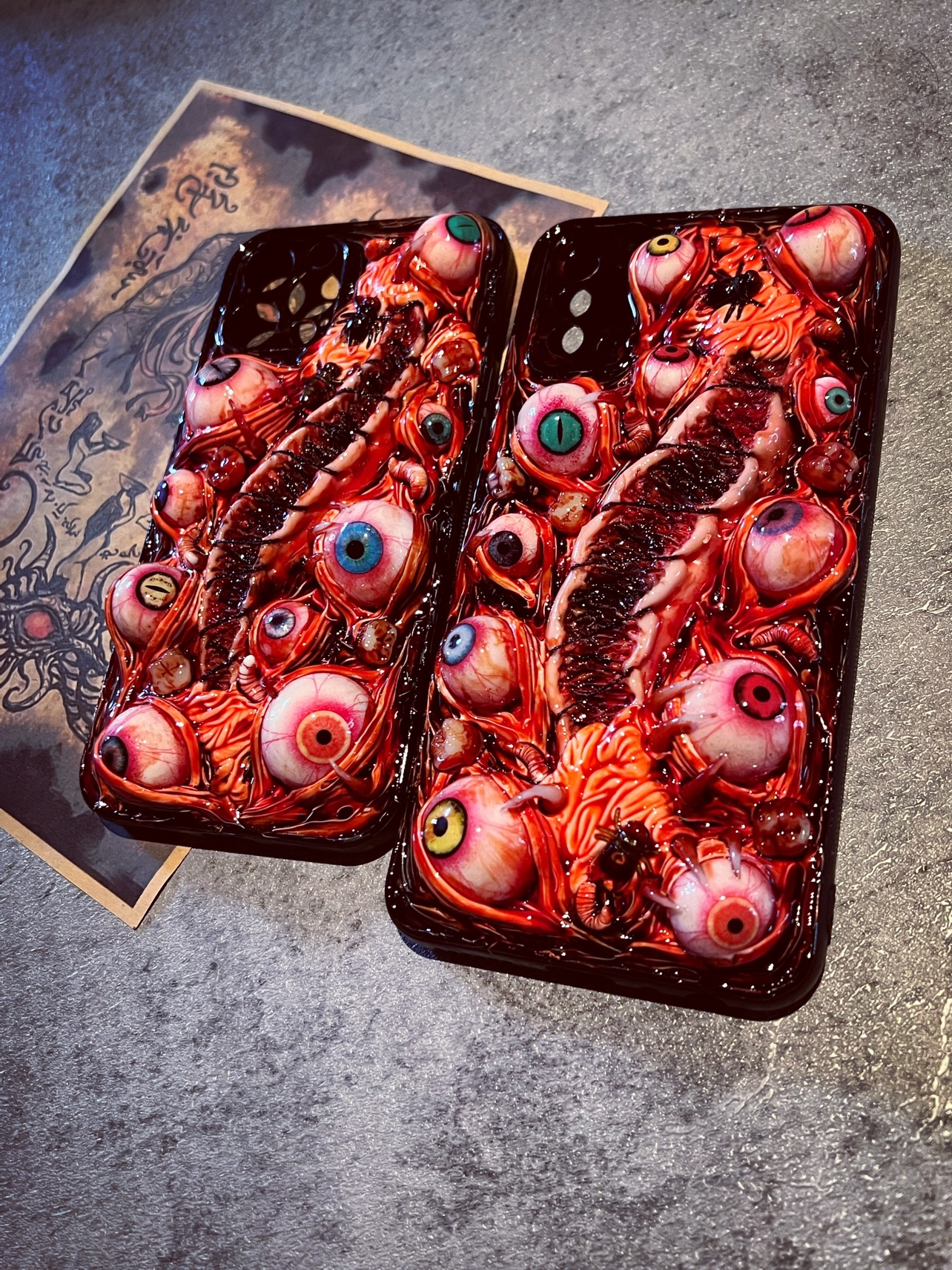 克苏保护大肠龅牙眼蛆血丝眼珠眼球腐肉个性手机保护套