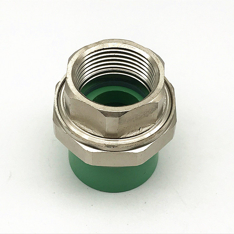 绿色ppr内丝活接25 32 4分 6分内牙铜接头63 75铁活接ppr水管配件