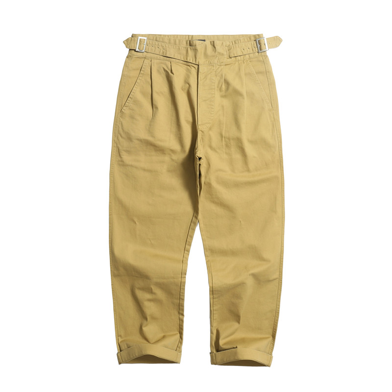 阿美咔叽英军廓尔格裤男春秋季宽松直筒gurkha百慕大裤廓尔喀裤子