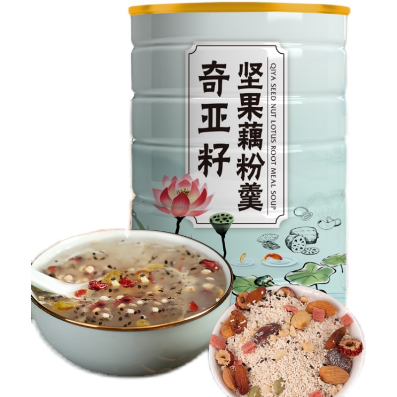恋上谷奇亚籽坚果羹500g罐装藕粉