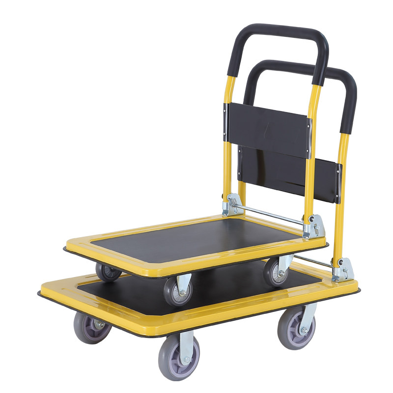 拉货手推车平板车搬运办公家用便携四轮拖车折叠平板手推车