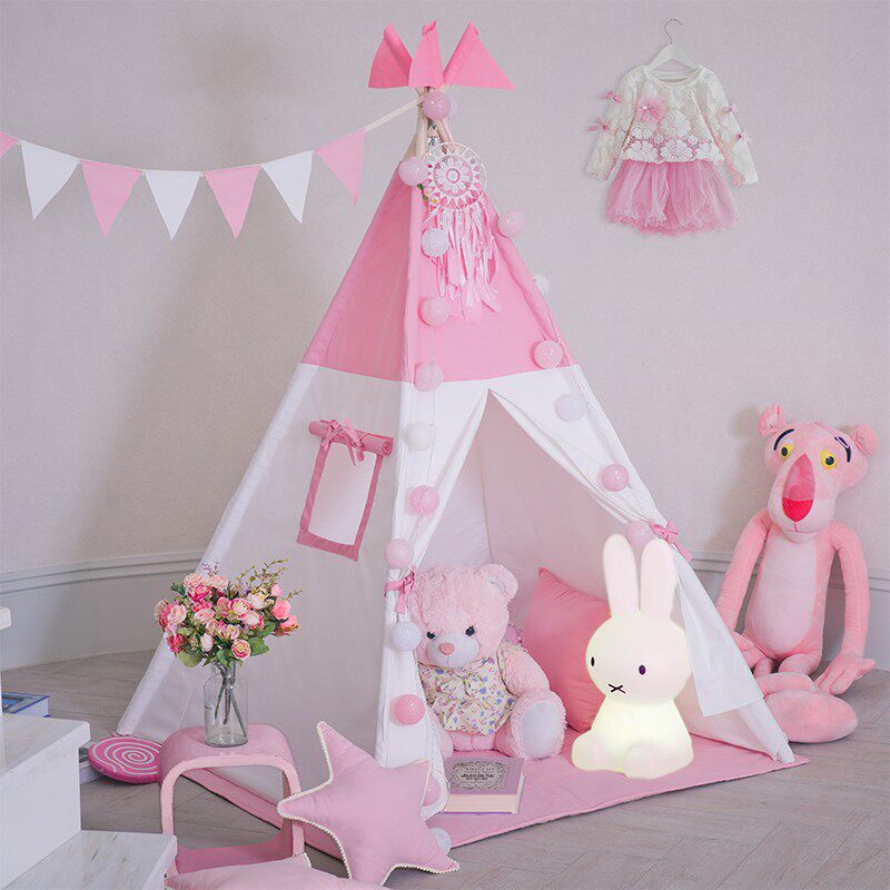 帐篷小毛头儿童印第安游戏ins帆布玩具全棉公主儿童帐篷
