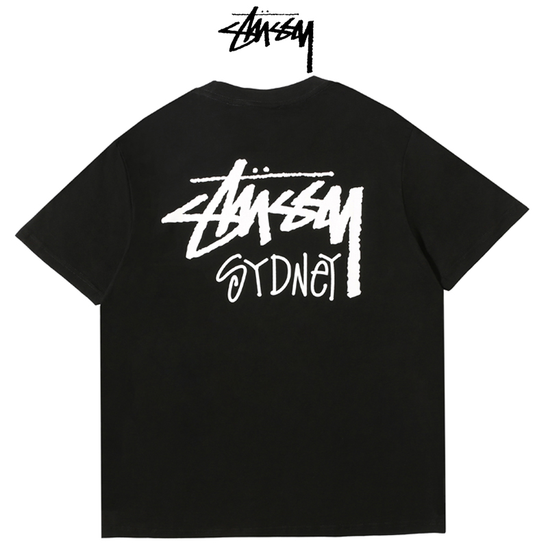 美潮牌Stussy短袖夏季T恤悉尼限定款男女情侣装斯图西TEE青少年