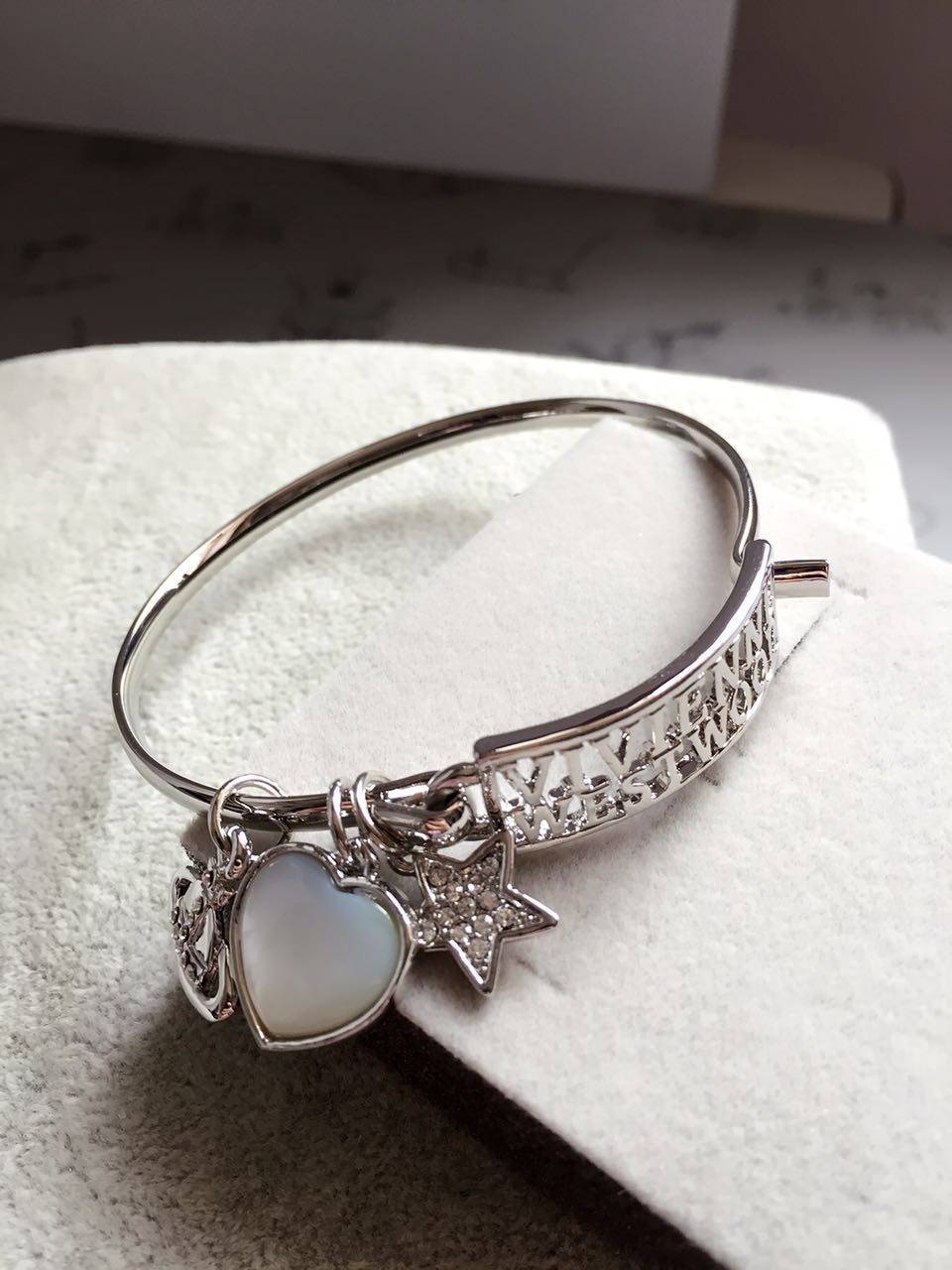 贝母石三坠手镯银色s029包邮手镯