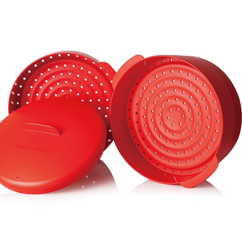 特百惠正品双层蒸霸包子塑料蒸笼蒸架蒸屉蒸格蒸格