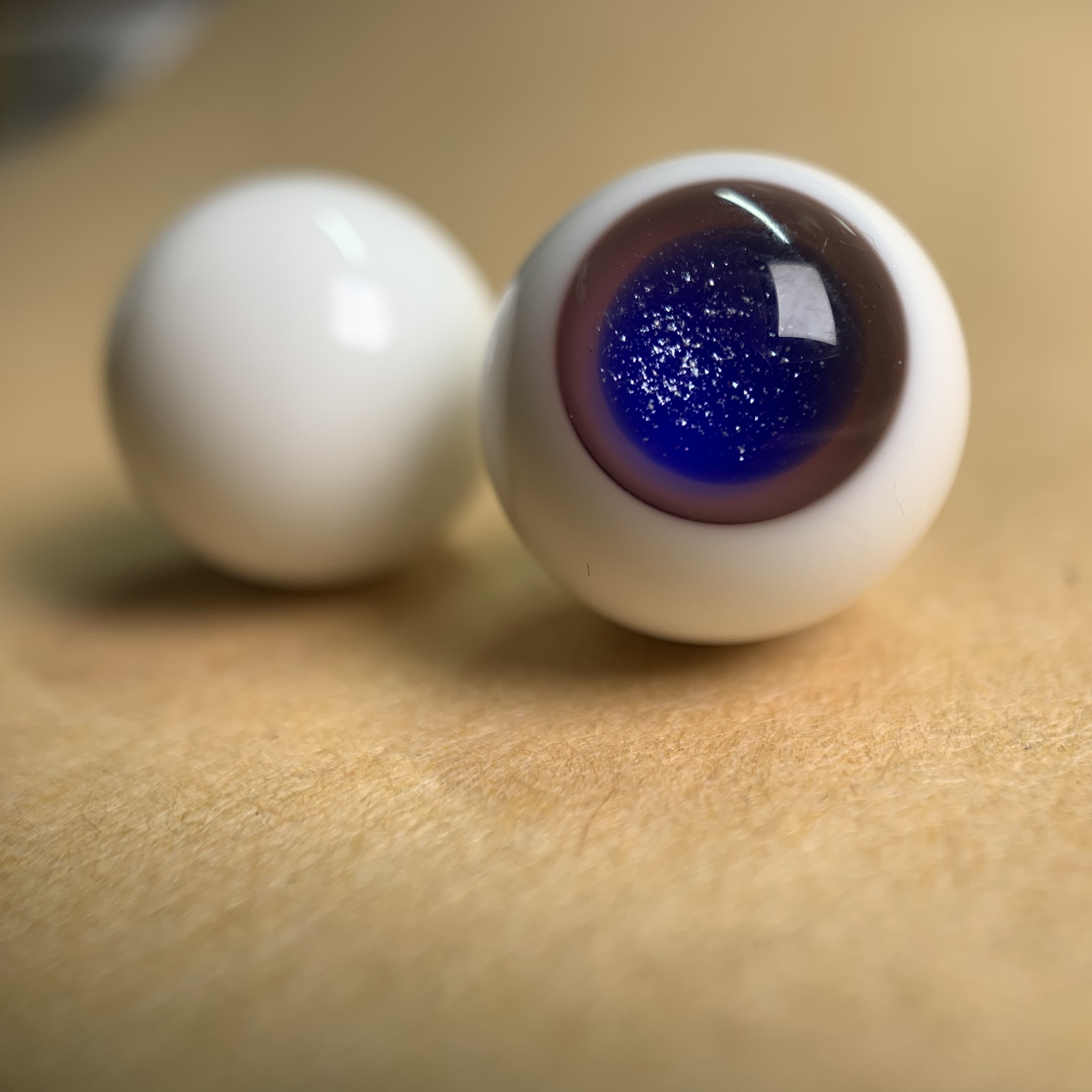 bjd精品6分娃娃玻璃眼珠14mm可动彩色正常bjd