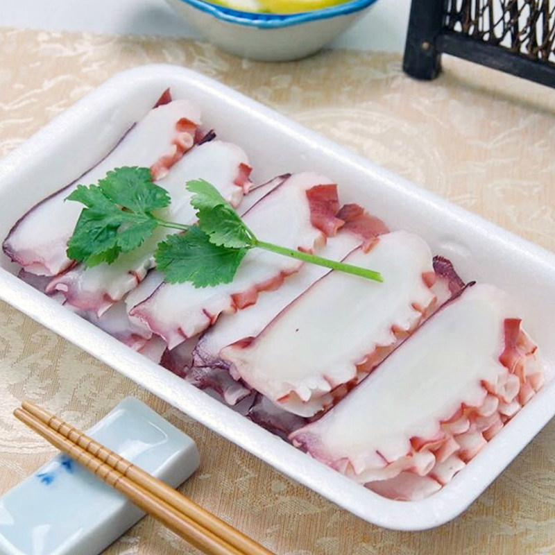 章鱼鱼片寿司料理刺身切片八爪20片解冻即食日冷冻章鱼