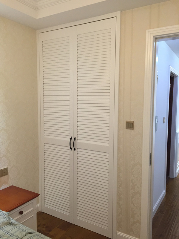 特价真百叶折叠门衣柜移门衣帽间折叠门卫生间对开门真假百叶透气