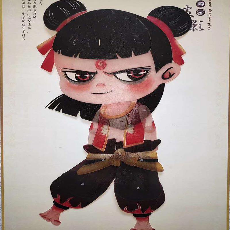 皮影戏定制链接民间手工艺品卡通漫画人物动物皮影
