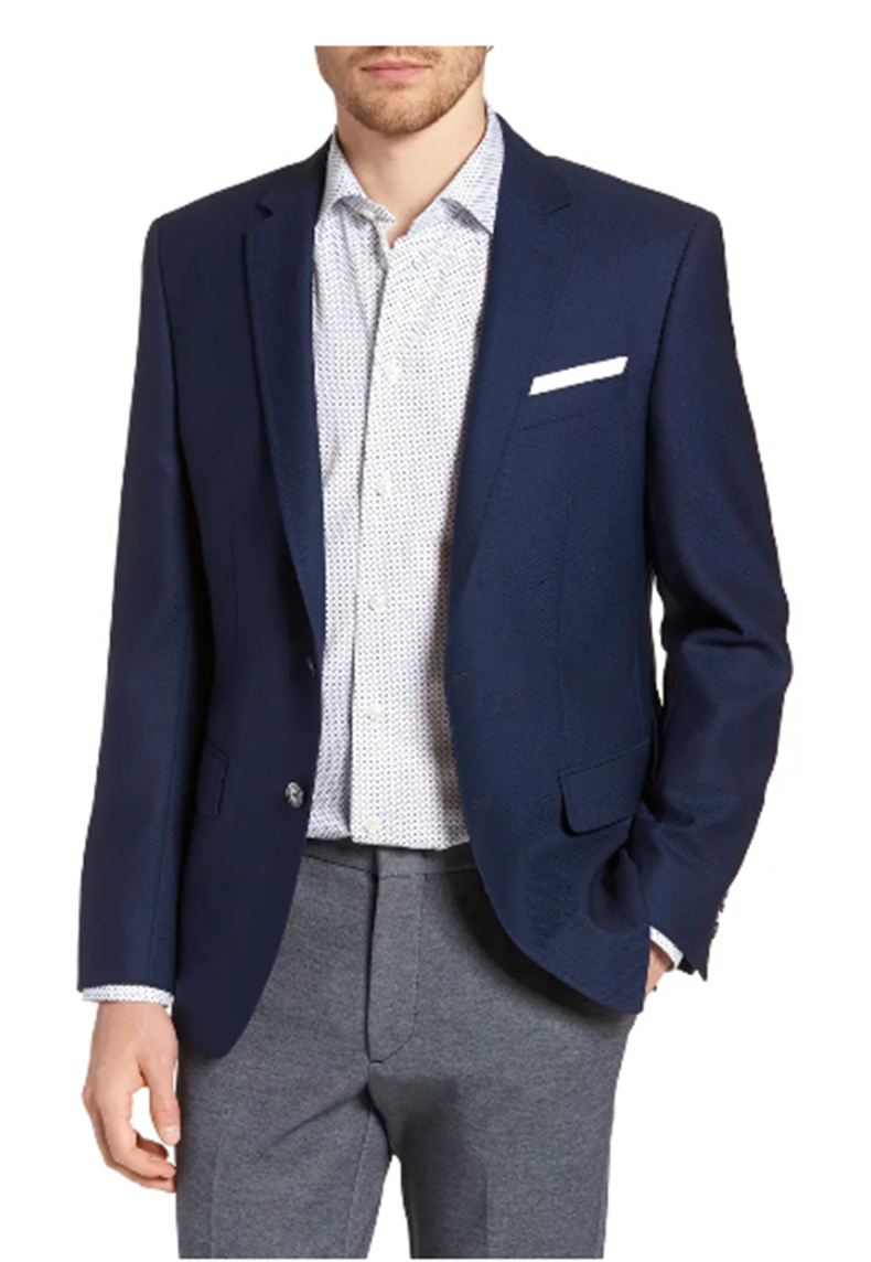 代购hugoboss意大利高档男装纯羊羊毛西服套装西服