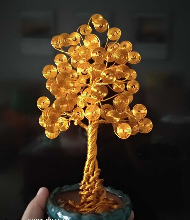 手工彩色铝线字母艺术工艺品摇钱树铜丝挂件蛋糕铁丝