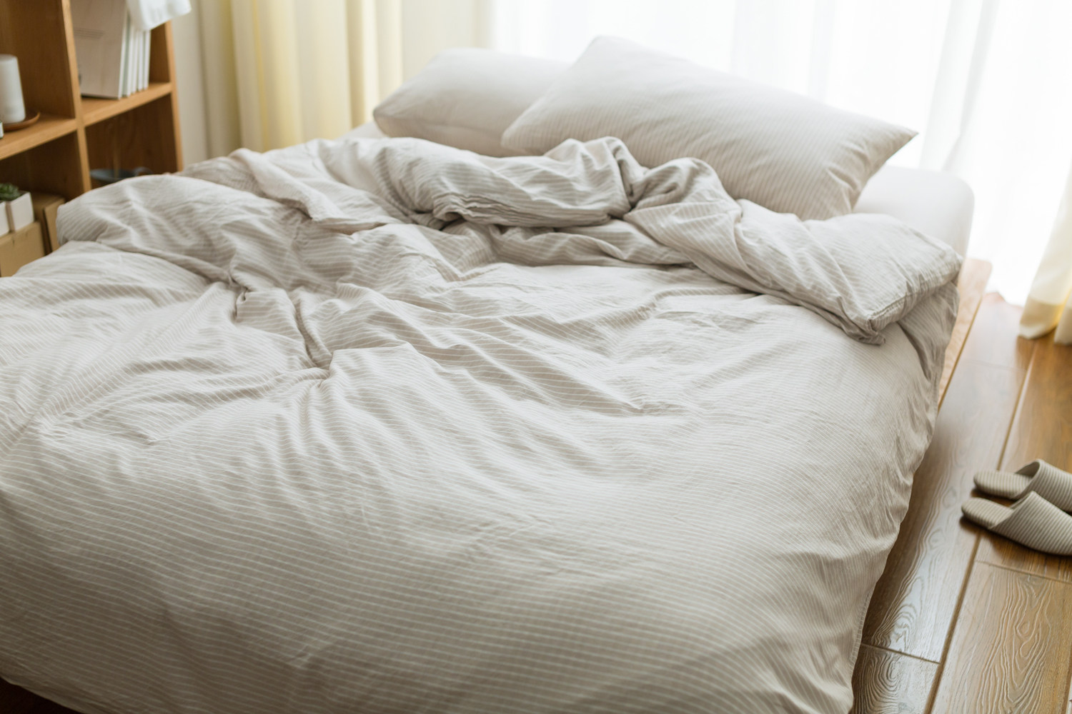 全棉白色水洗四件件套床品纯棉被套纯色被单床品套件