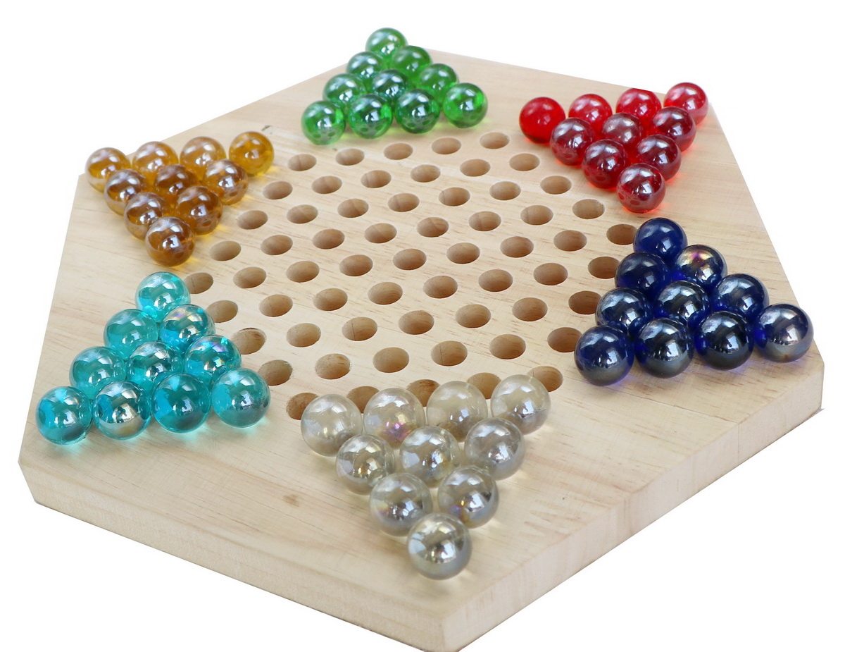 小号木质跳棋 可选配本店跳棋子 实木六角棋盘原木色环保无油漆