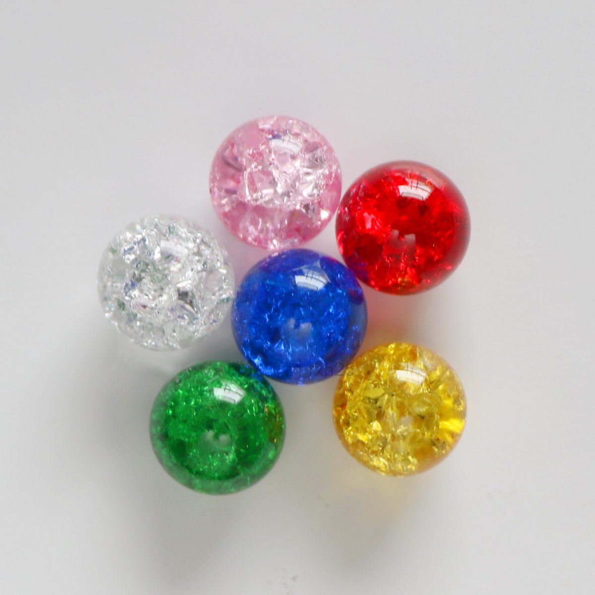 水晶球尺寸镜裂玻璃弹珠裂纹风水转台工艺加温水晶珠