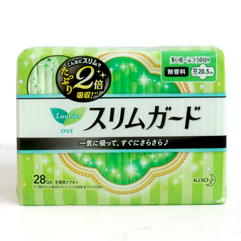日本进口花王卫生巾姨妈巾瞬间吸收无荧光剂触感薄日用20.