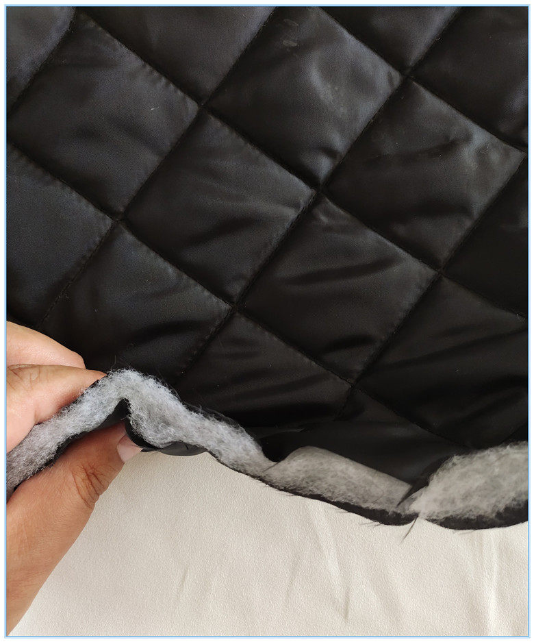 包邮黑色加厚双面菱形夹棉面料透气绗棉服装海绵垫