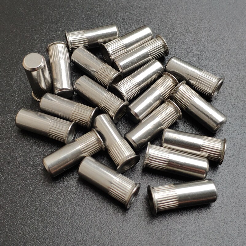 不锈钢小沉头盲孔竖纹圆柱拉铆螺母封闭防水m4m5m6m8m10m12螺母