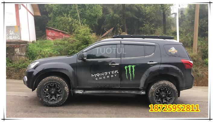 isuzu五十铃mux牧游侠改装专用载重车顶行李框 行李架不锈钢材质