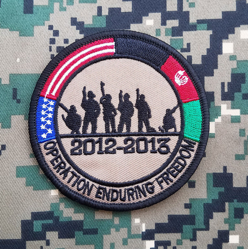 美军行动臂章个性徽章魔术刺绣作战永久自由自由贴章