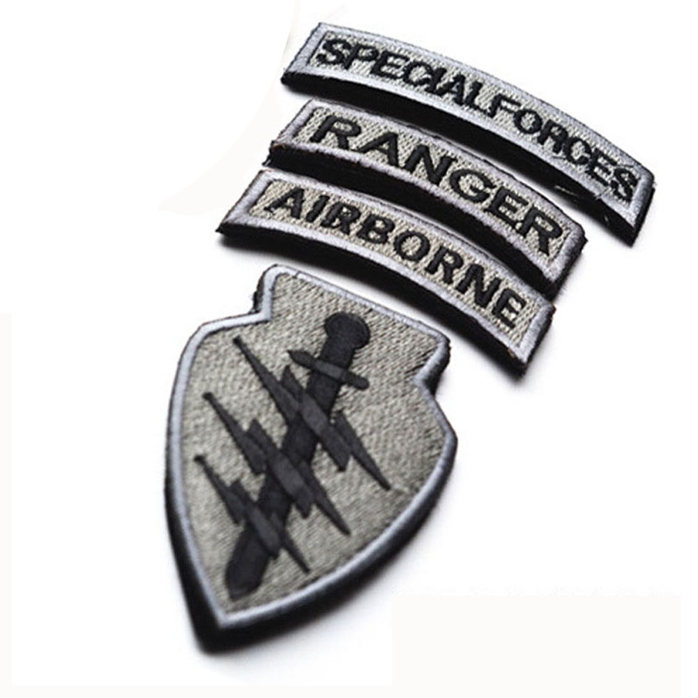 特种部队件套美国游骑兵空降兵陆军3d刺绣魔术臂章贴章