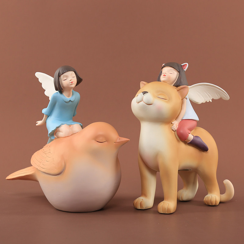 可爱少女卧室卡通摆件家居客厅样板装饰结婚摆件