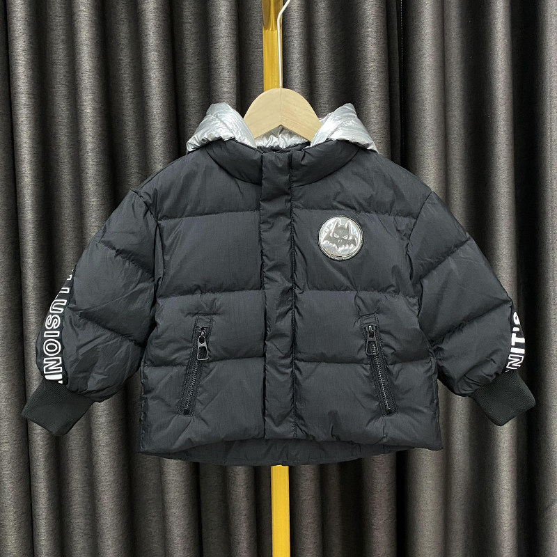 禾雪2020新款中小小童儿童宝宝羽绒服拼接亮面连羽绒服