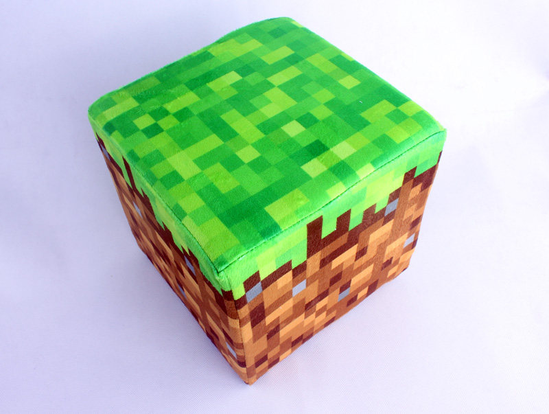 mc周边我的世界草坪方块钥匙扣挂件jj毛绒玩具游戏实物周边