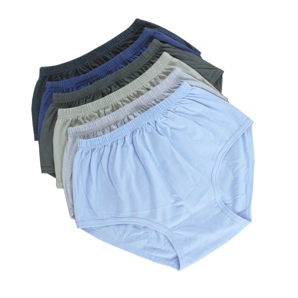 纯棉高腰中老年内裤 男士三角内裤有加肥加大码 男士内裤全棉肥佬