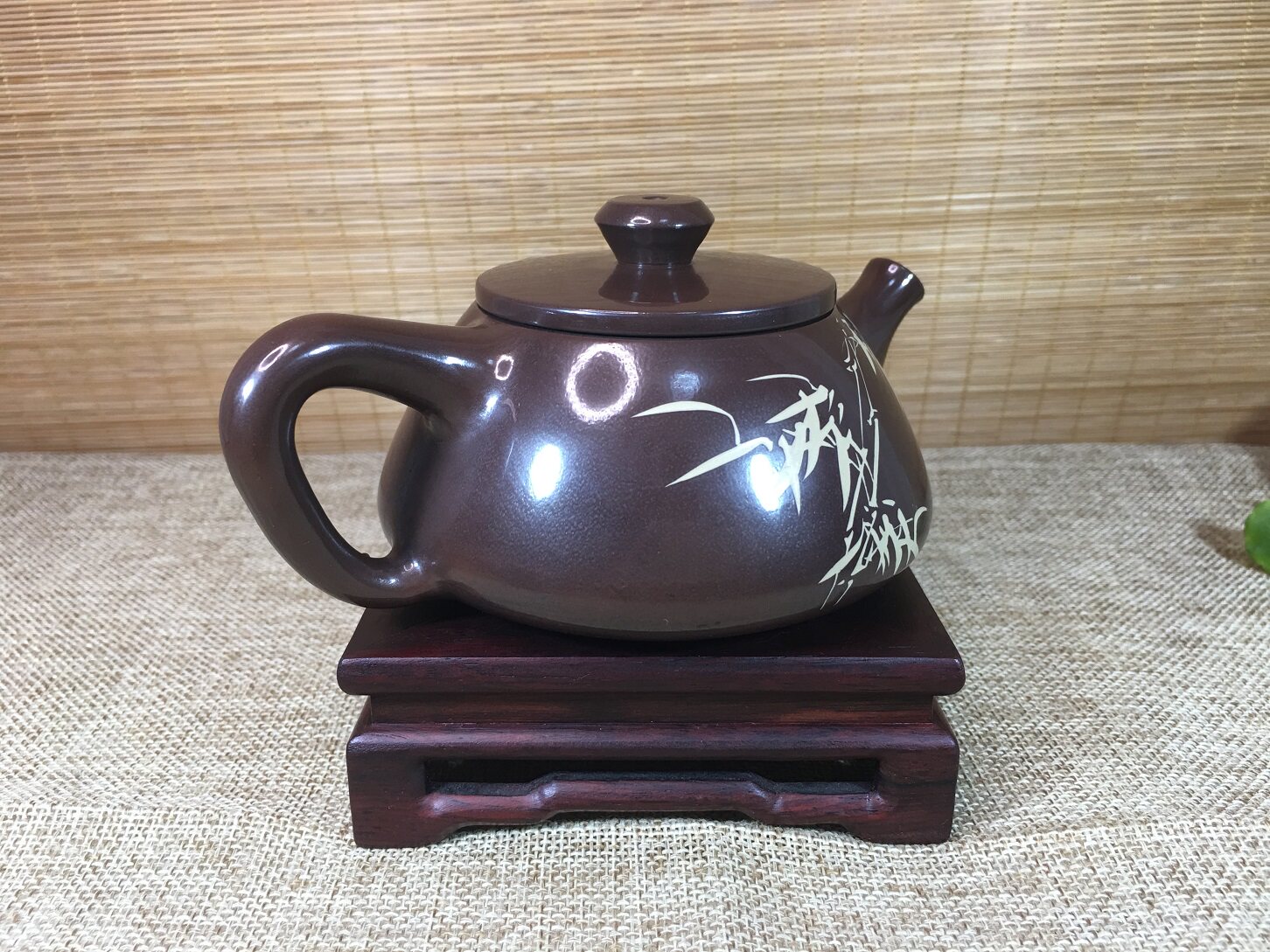 云南建水紫陶石瓢壶名家陈绍康大师原矿纯全手工茶壶