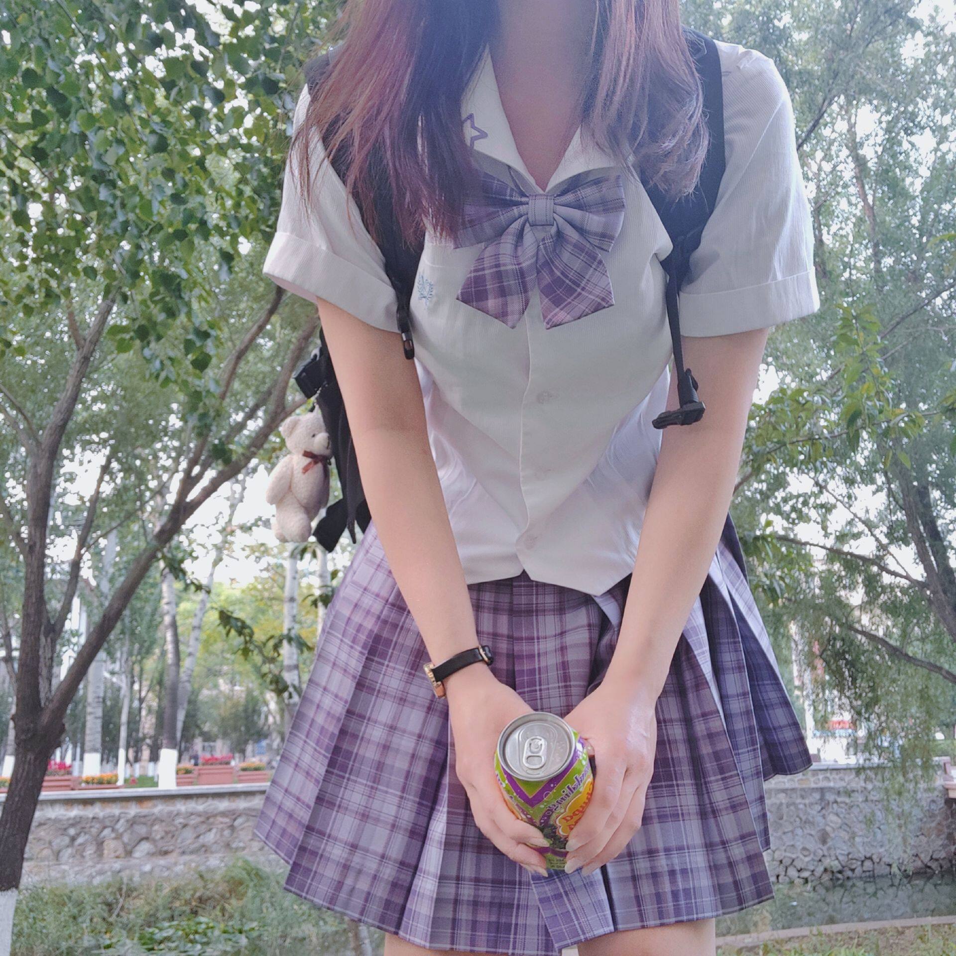 【啦啦酱jk】葡萄汽水现货掉落-1月1日上架-jk制服裙格子百褶裙