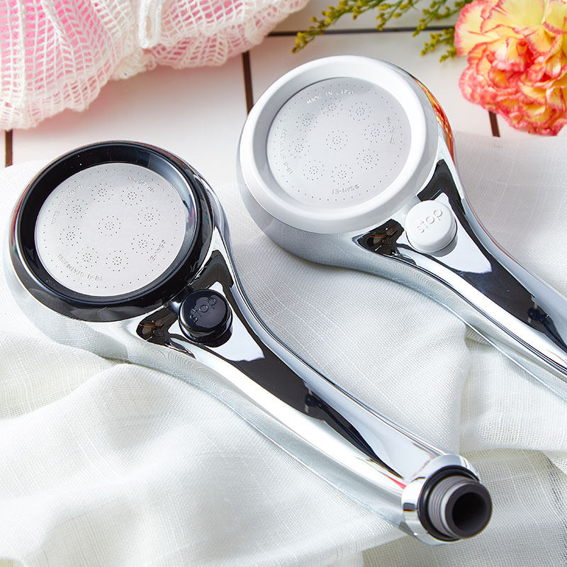 花洒日本原装进口三荣节水增压超细水流一键止水花洒