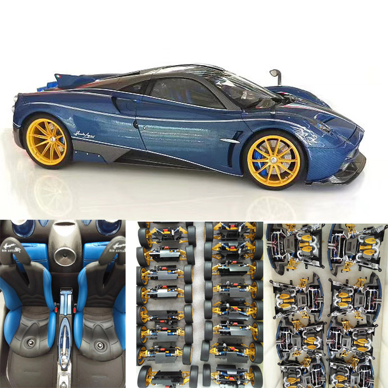 其辉kengfai帕加尼dinastia蓝色霸下龙版合金仿真汽车模型火车