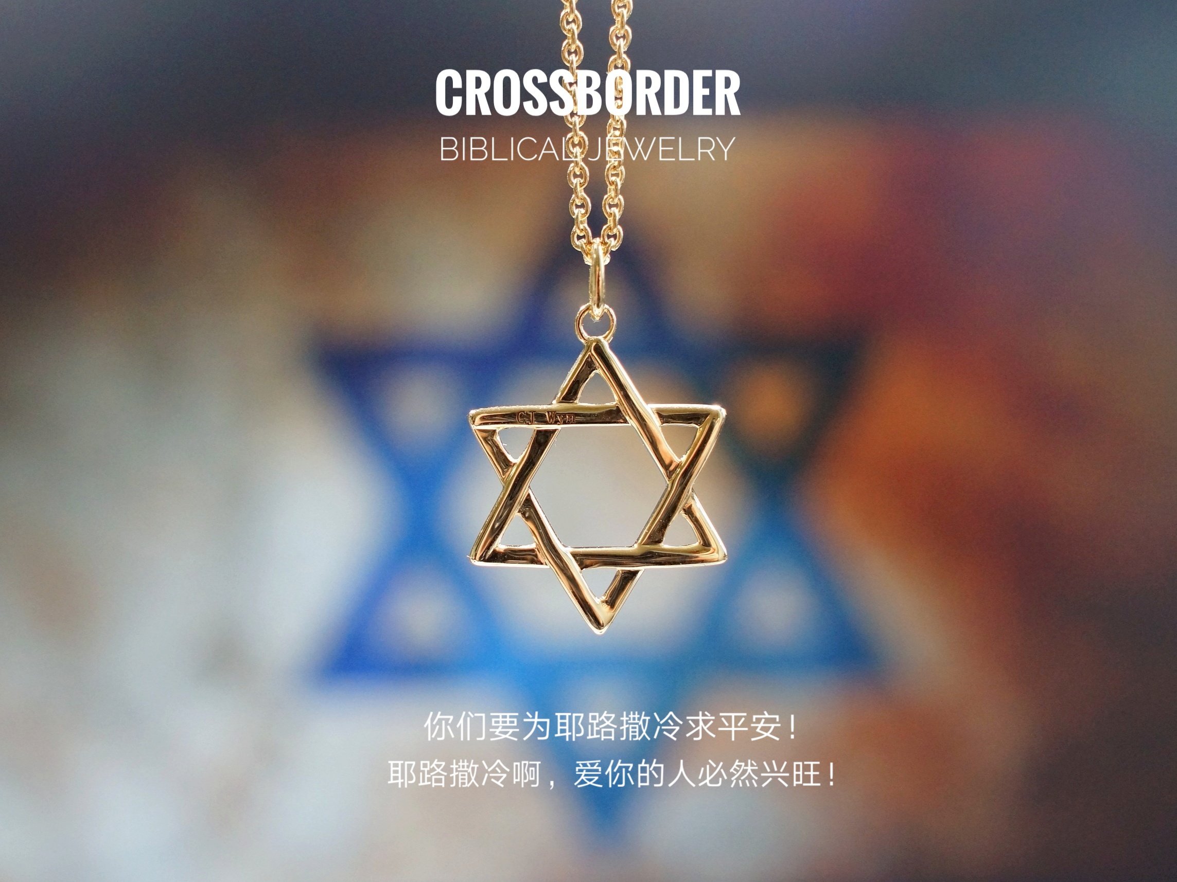 thygrace以色列六芒星大卫之星18k金男女男女经典百搭颈饰