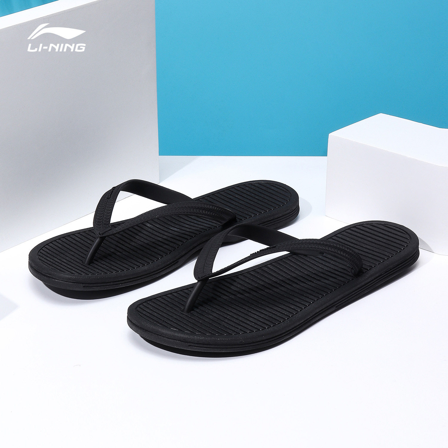 李宁轻便男士凉鞋防滑人字拖鞋新品运动拖鞋