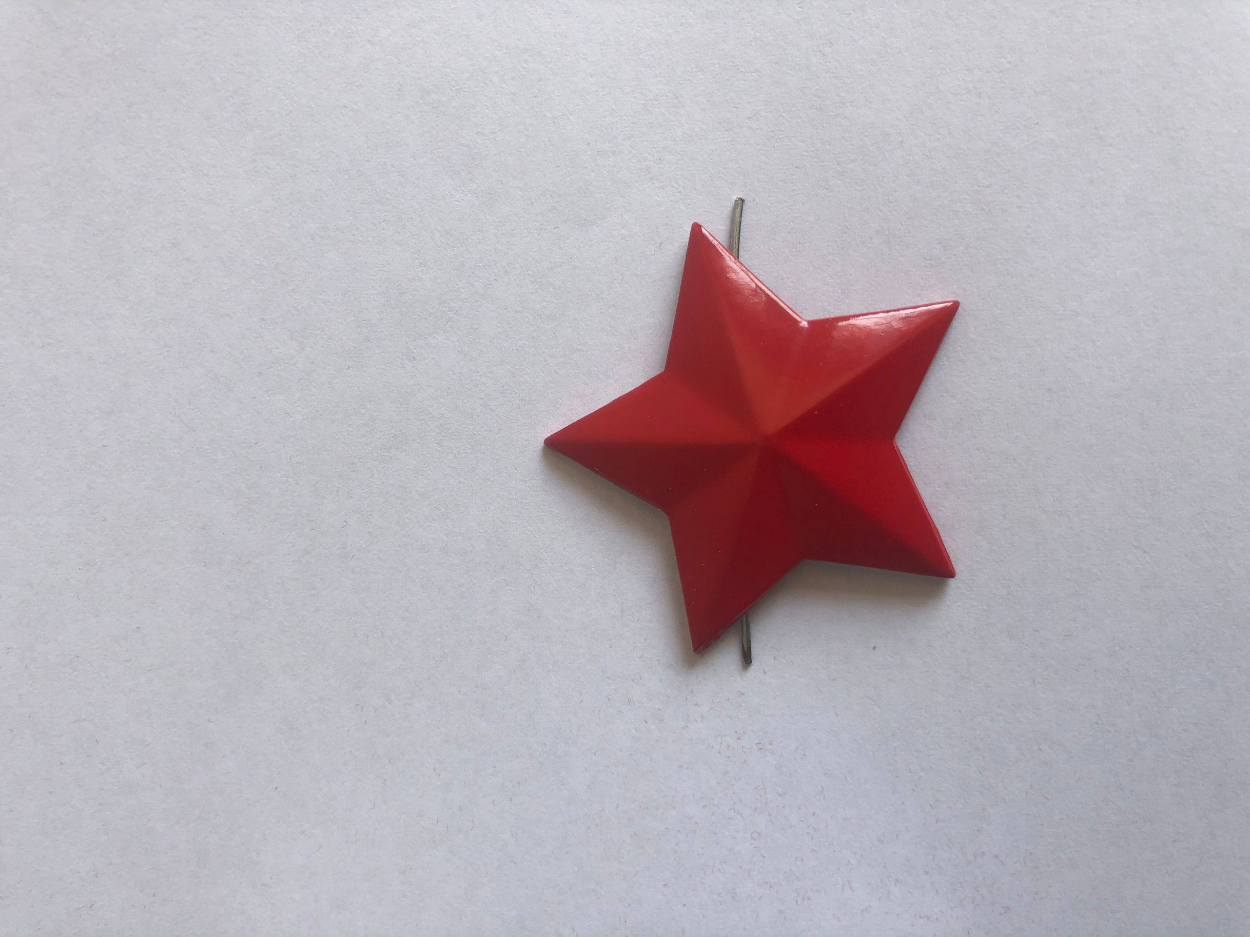 红五星帽徽带军戳红领章 65式 红五角星帽徽 红领章红五星 - 痕风的