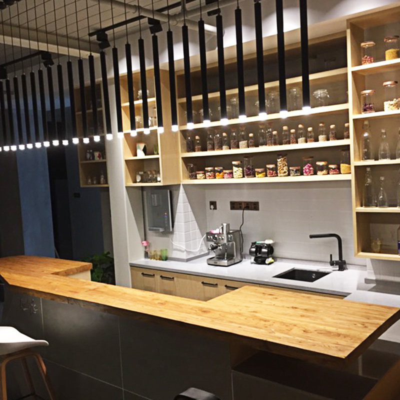 吧台射灯简约现代餐厅吊灯黑色圆柱形射灯