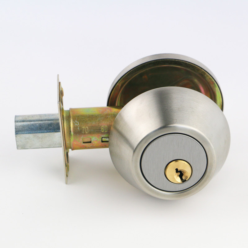 门锁闭锁呆锁隐形单面钥匙机械通道辅助圆形机械门锁