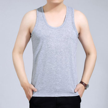 Summer Men's vest pure cotton loose suspenders middle-aged and elder sleeveless hurdle sweat vest solid color bottoming sweatshirt ເຄື່ອງນຸ່ງຜູ້ຊາຍ