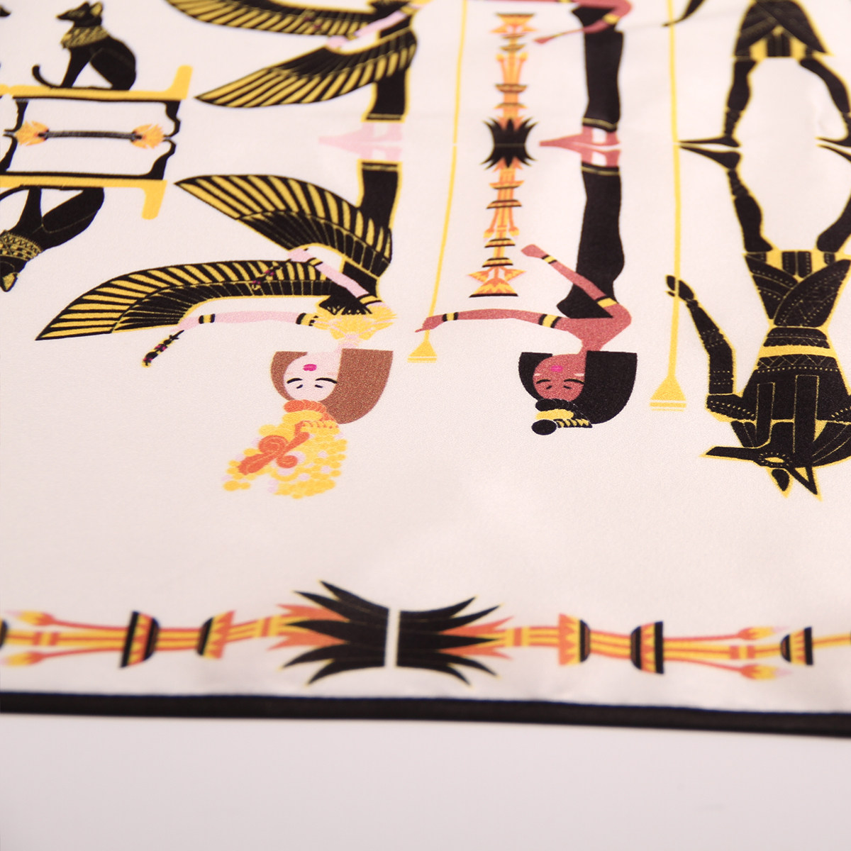 sungdo gin独立设计师春夏新品埃及后100%蚕丝真丝方巾丝巾