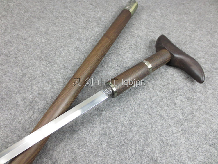 手柄手杖热卖弯柄拐杖登山拐剑龙泉市灵剑山庄刀剑