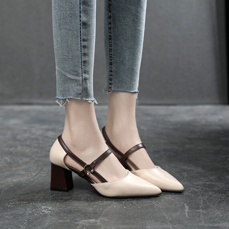 大码女鞋41-43胖脚宽肥小高高跟洋气裙子单鞋女单鞋