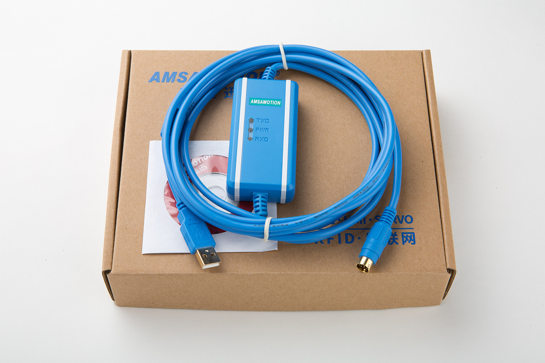 适用三菱plc数据线fx3ufx2n1n3ga编程电缆连接线