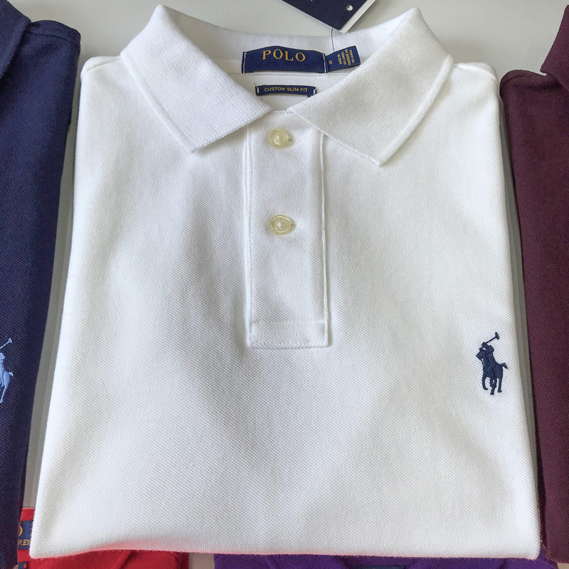 美国保罗翻领短袖polo衫男士珠地棉夏季修身小马标半袖打底衫t恤