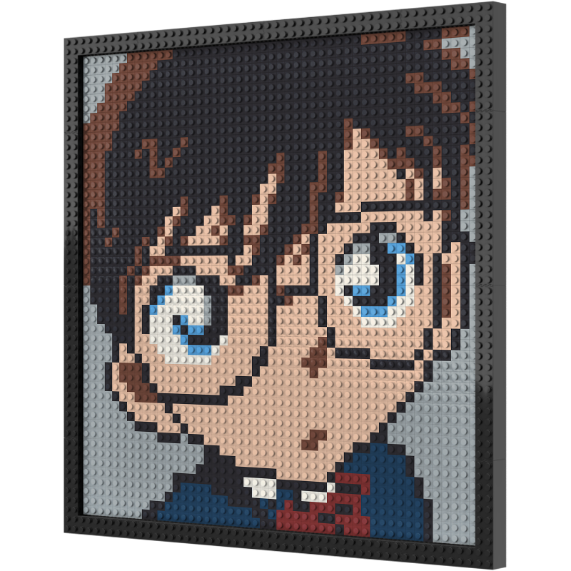 兼容乐高柯南拼图拼画像素画颗粒积木拼装玩具积木画钉子画套装