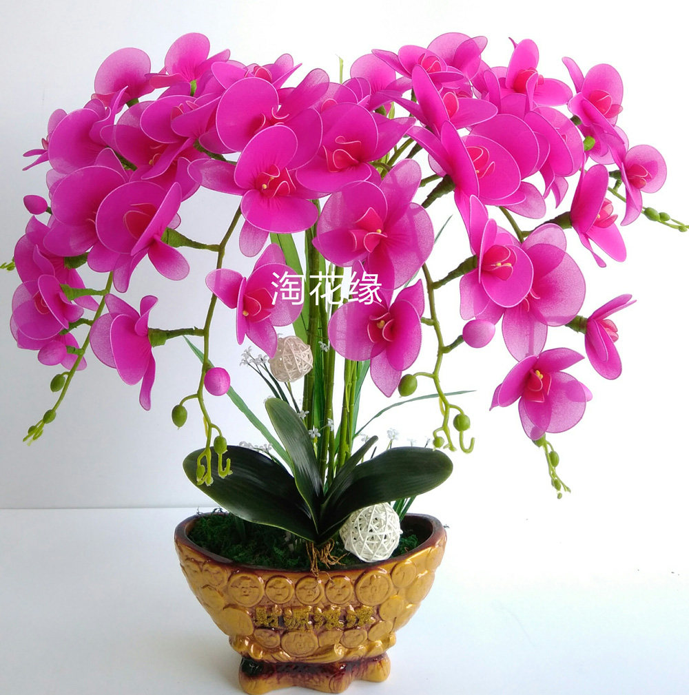 丝网花蝴蝶兰丝袜花材料包邮手工花材料包包教学 蝴蝶兰材料套件