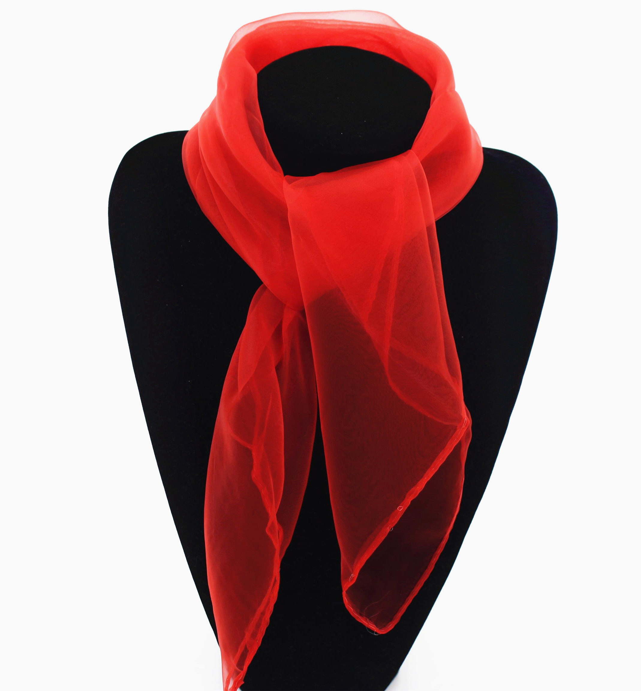 春秋丝巾2019薄款百搭新款女素色纱巾小朋友跳舞水兵舞长条小方巾