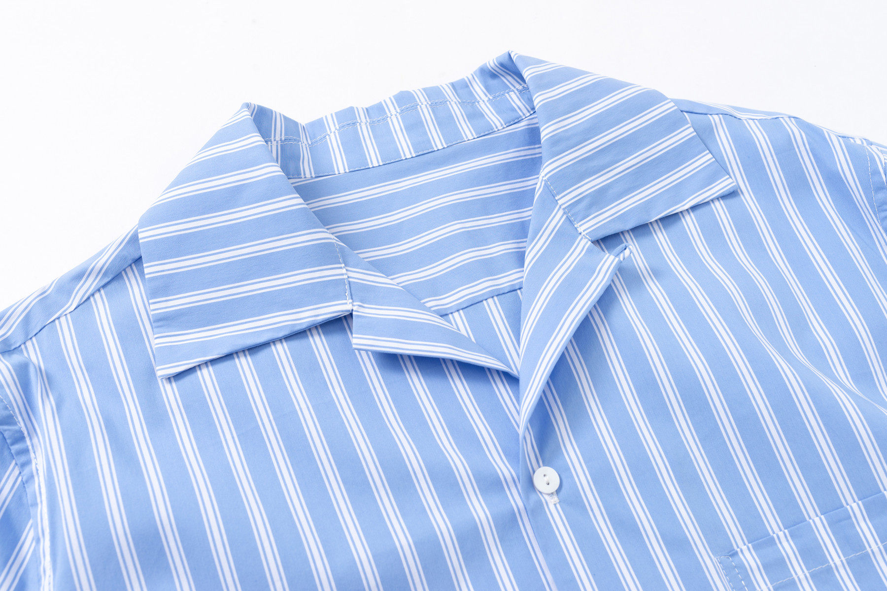 原创独家不撞男女复古条纹长袖衬衫古巴巴西衬衫