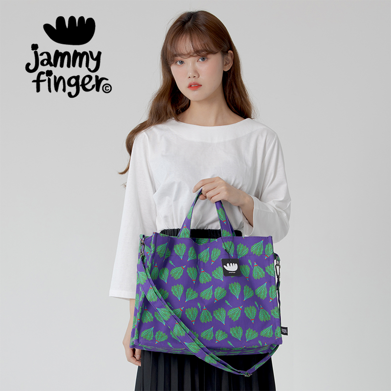 韩国小众设计师品牌 jammyfinger单肩斜挎包女个性百搭妈咪手提袋