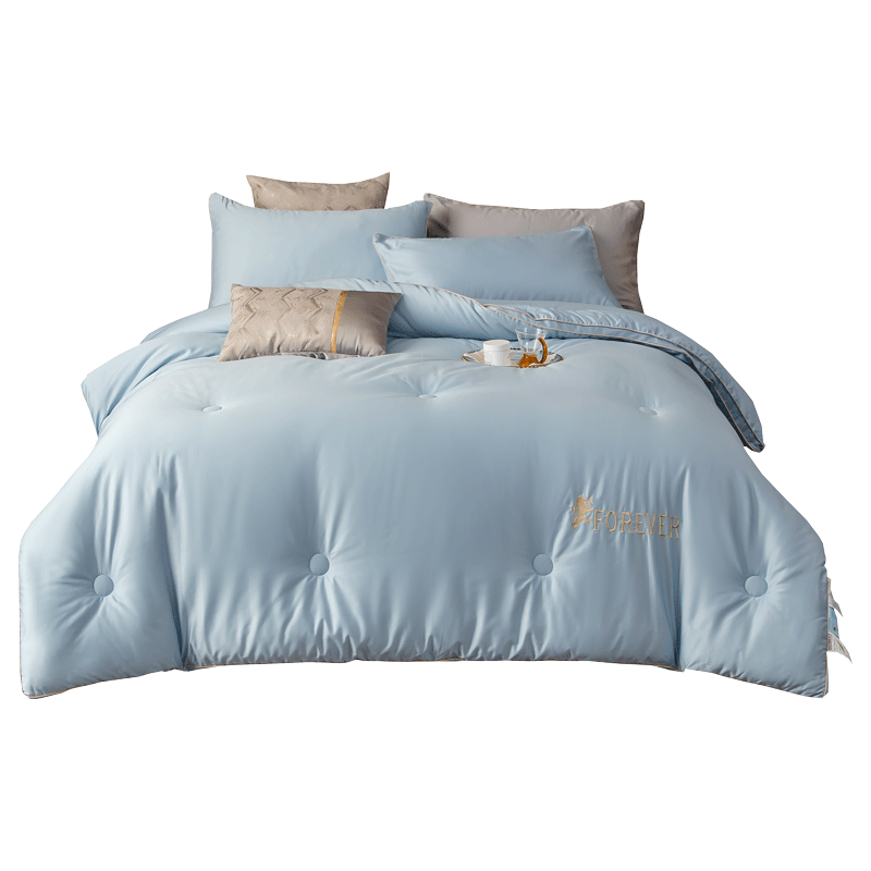 紫罗兰全棉澳棉100支a类大豆抗菌防螨春秋被子冬季加厚保暖冬被芯