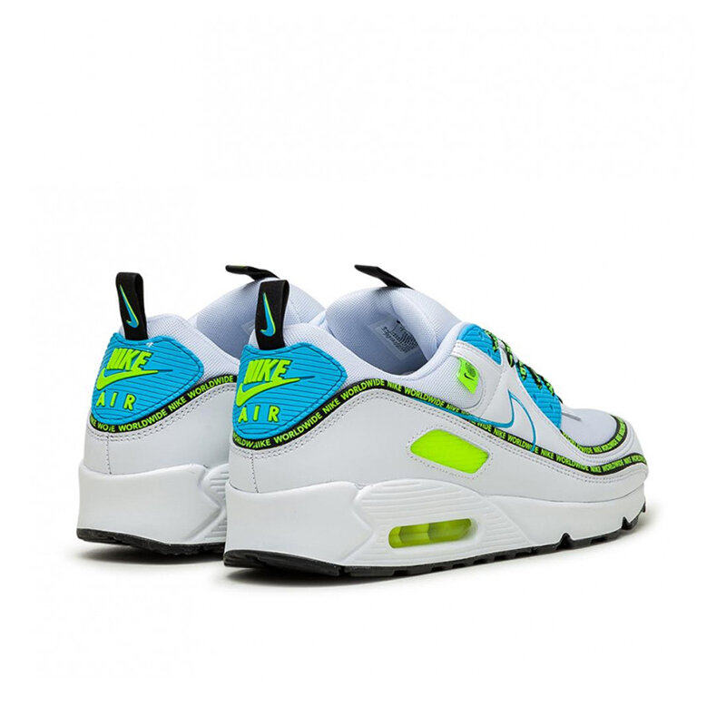 nike耐克 air max90白蓝黄男子运动鞋新款气垫运动跑鞋cz6419-100
